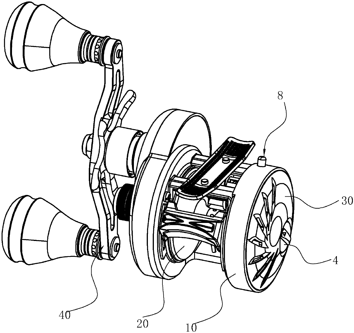 Novel damper structure of wire wheel of shaking wheel