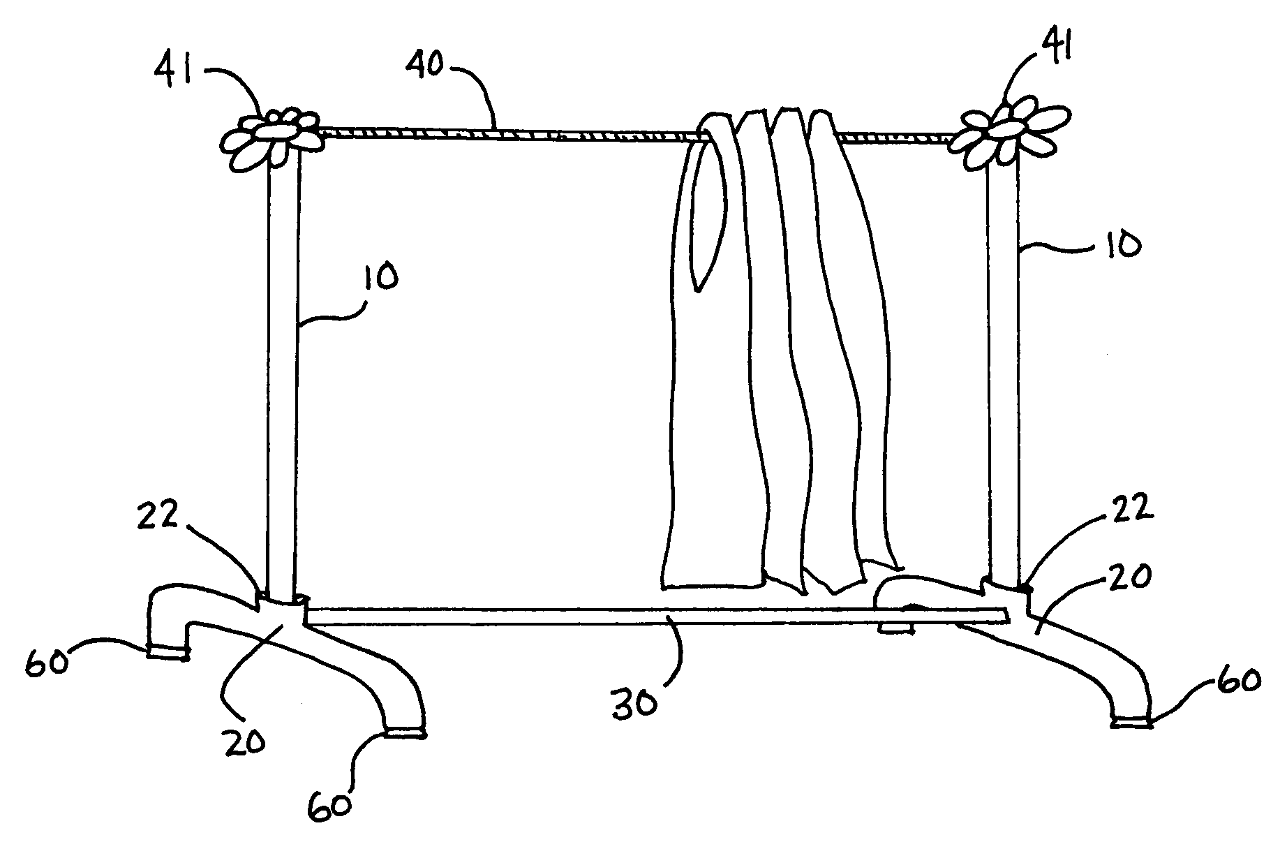 Single mini clothesline