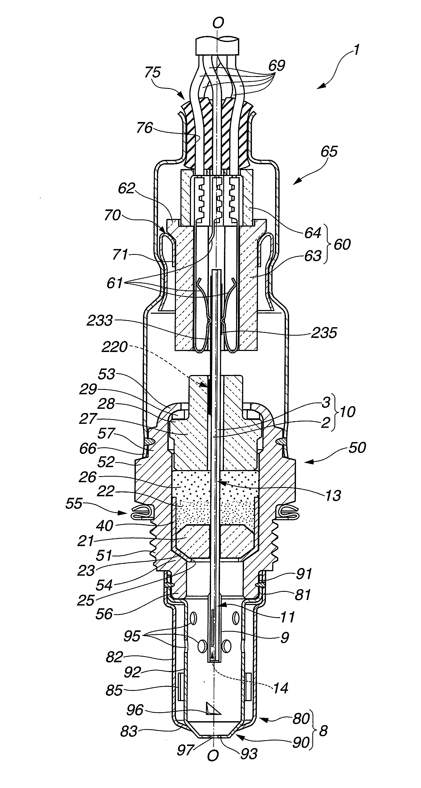 Gas sensor element, gas sensor and control system of gas sensor