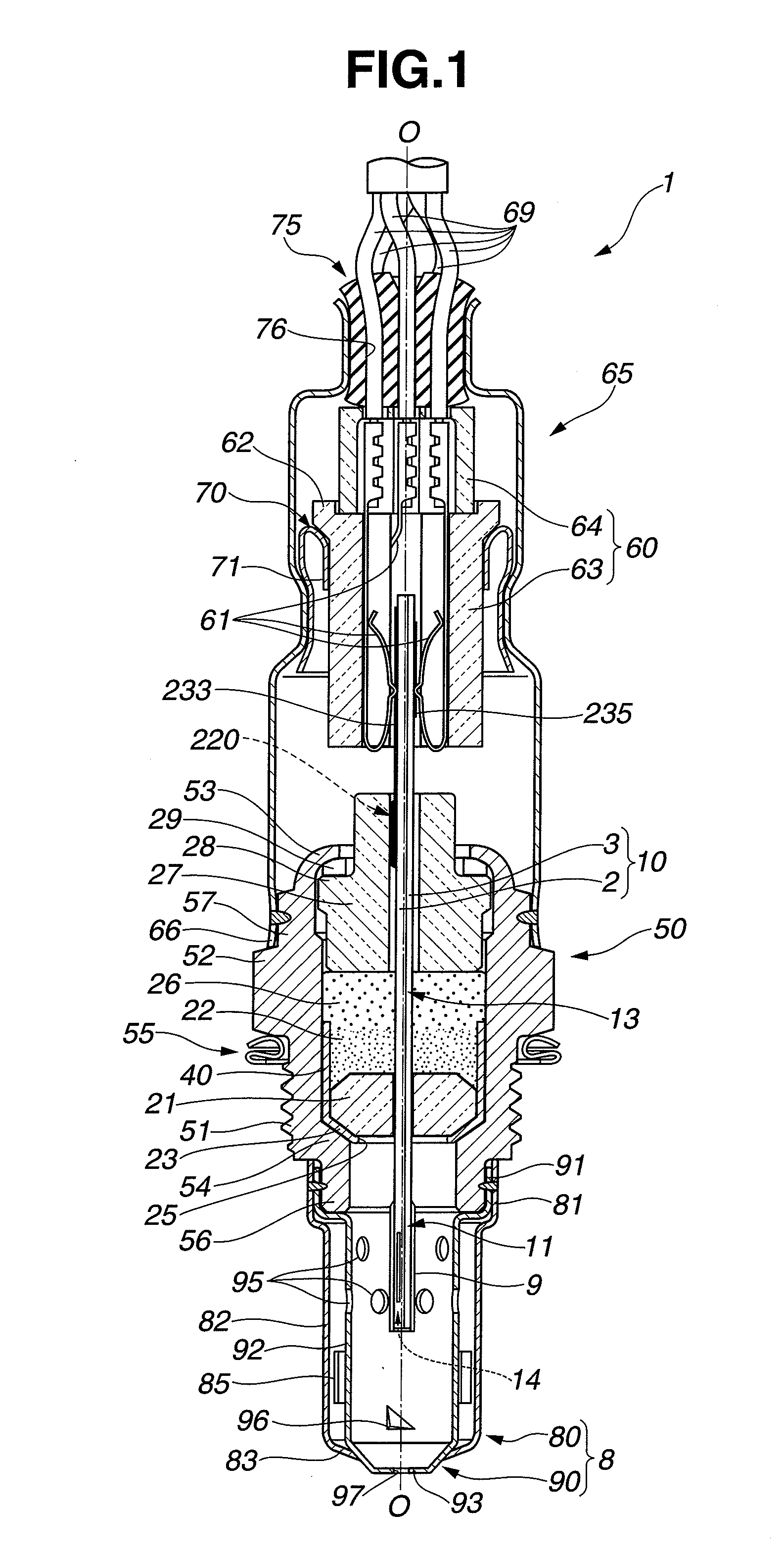 Gas sensor element, gas sensor and control system of gas sensor