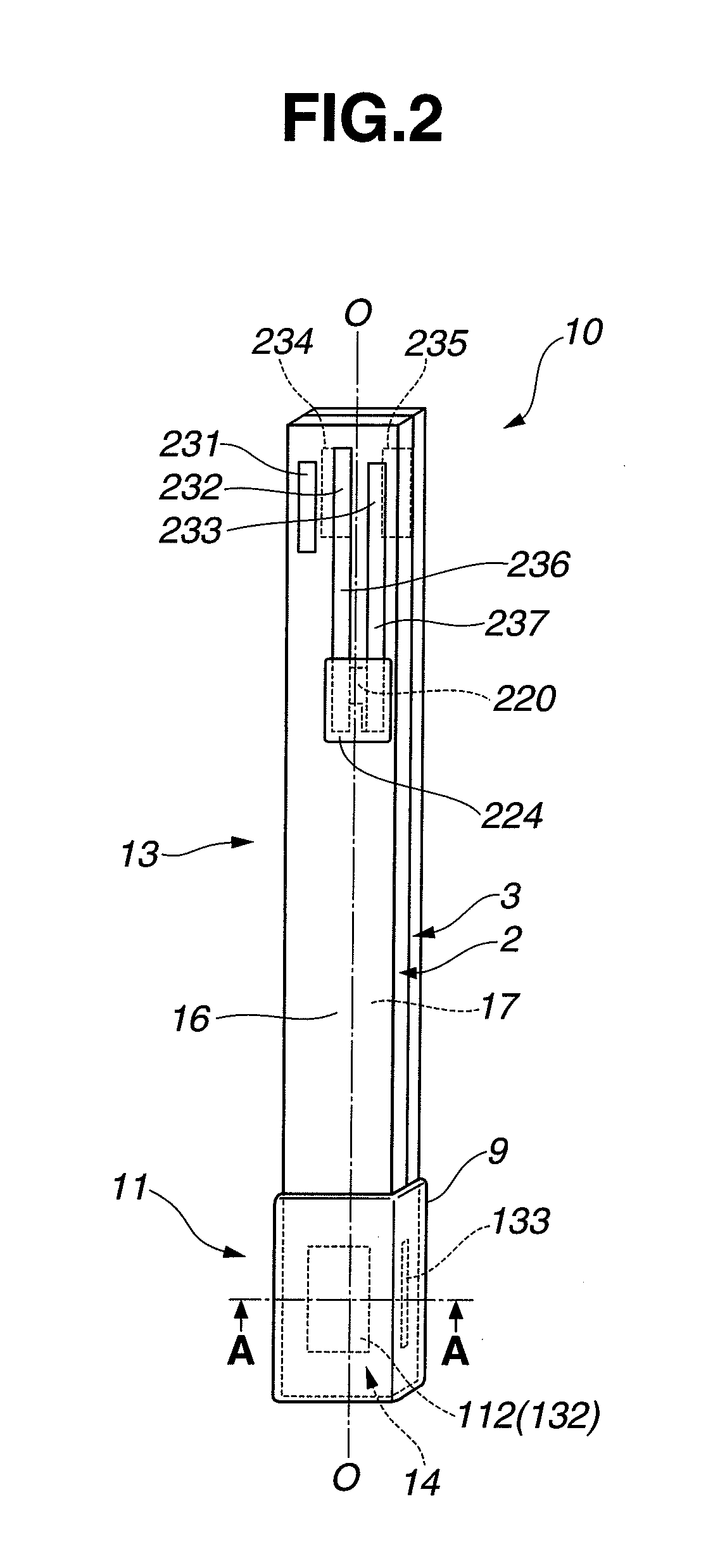 Gas sensor element, gas sensor and control system of gas sensor