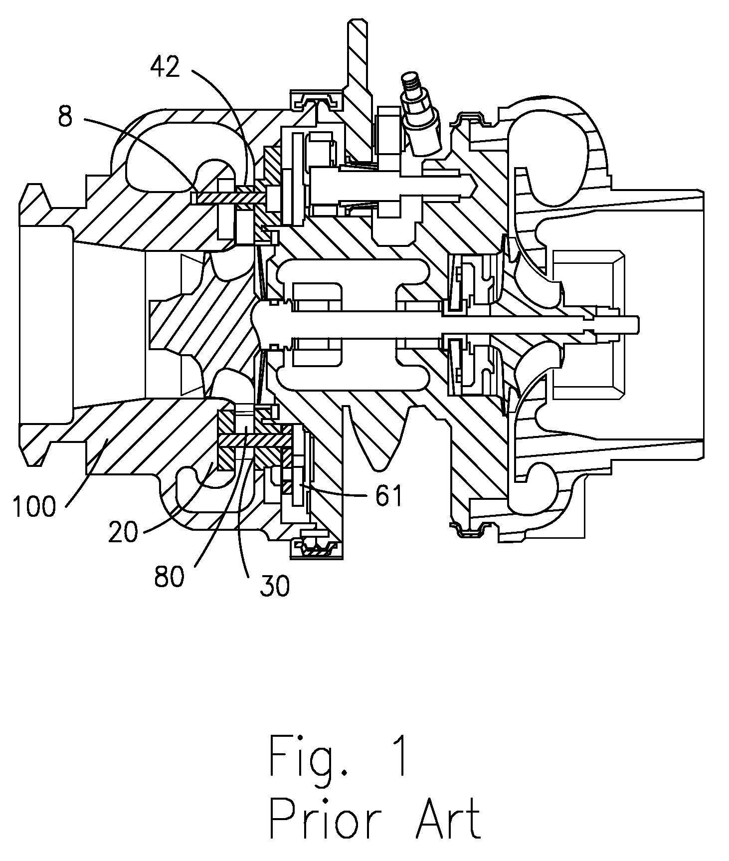 Variable geometry vane ring assembly with stepped spacer