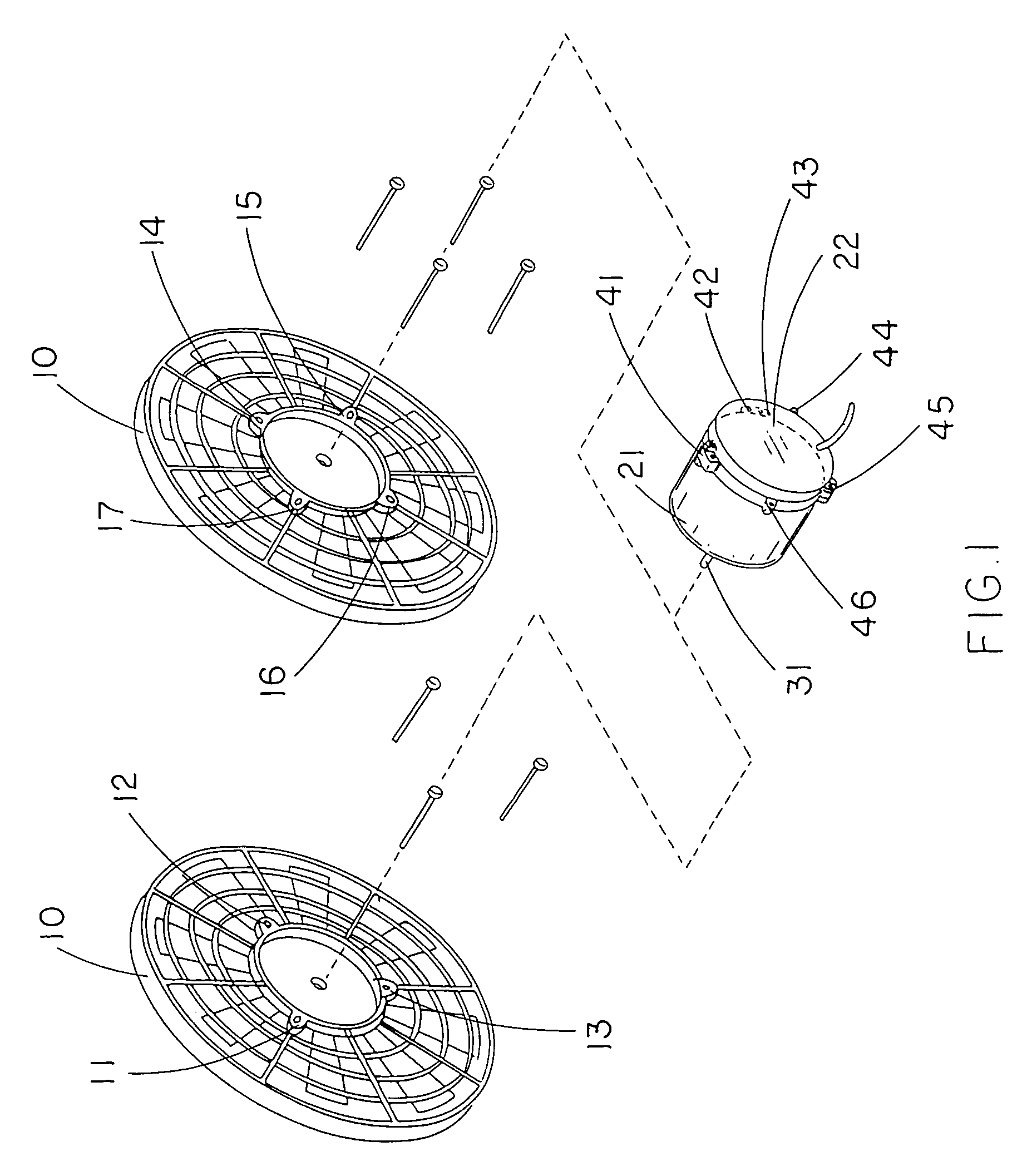 Vehicle electric fan motor with universal mount