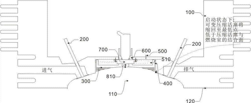 Variable compressing piston