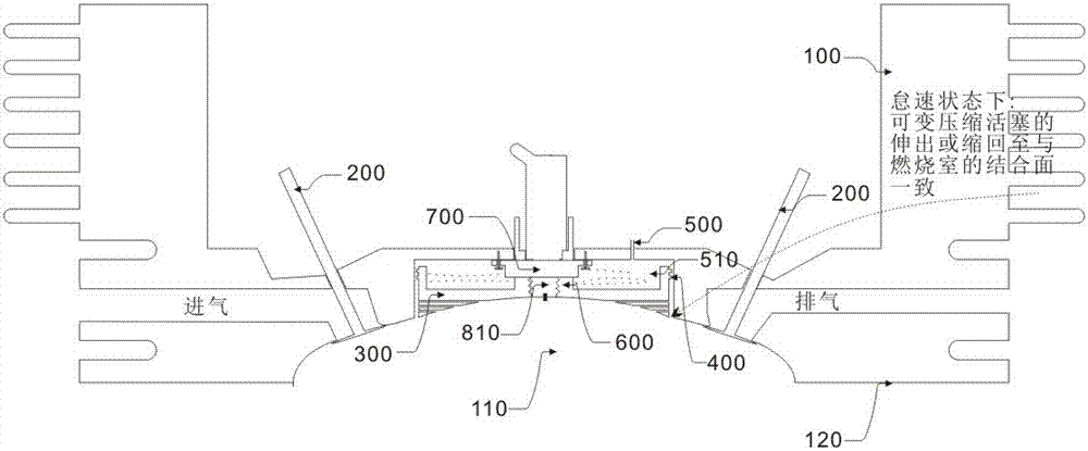 Variable compressing piston