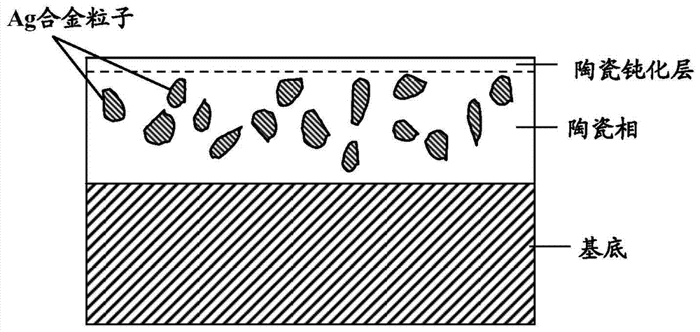 Noble metal ceramic film and preparation method thereof