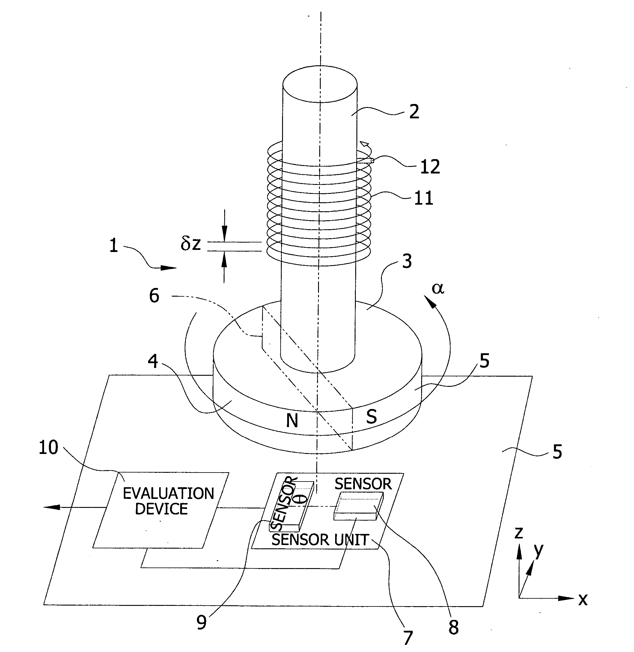 Angle of rotation sensor