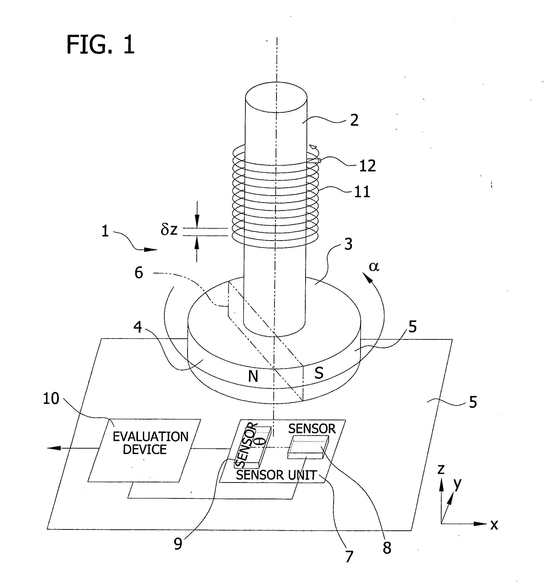 Angle of rotation sensor