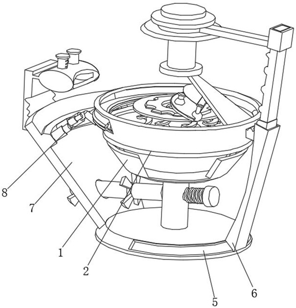 Glass edge grinding device with combined guide rail