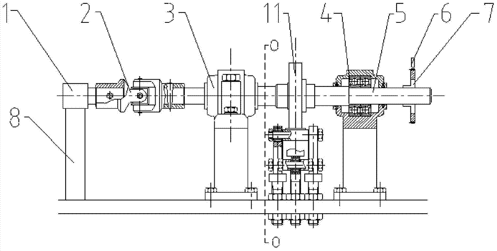 Quantitative analysis experiment device of influence rule on tooth surface friction force by torsional vibration of shaft system