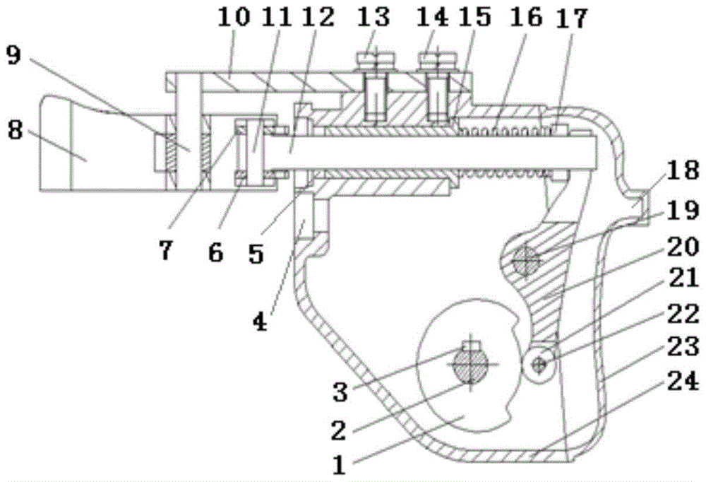 Seedling-taking arm of rice pot seedling transplanting machine with function of pushing seedlings