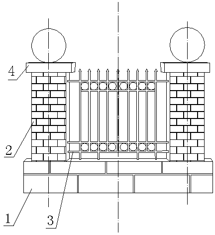 Assembly type bounding wall