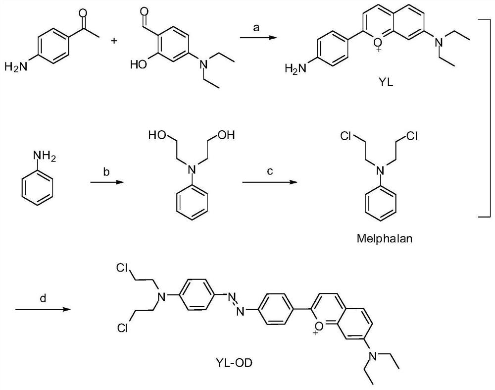 A fluorescent probe molecule for detecting azoreductase based on coumarin derivatives and its preparation method and application