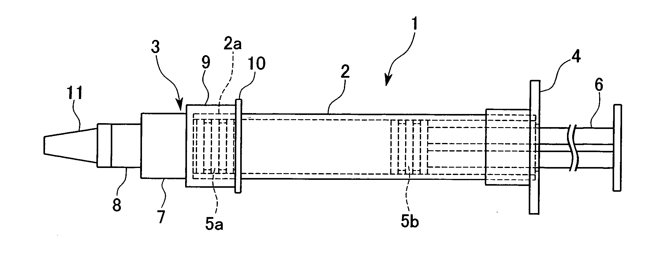 Combined container-syringe