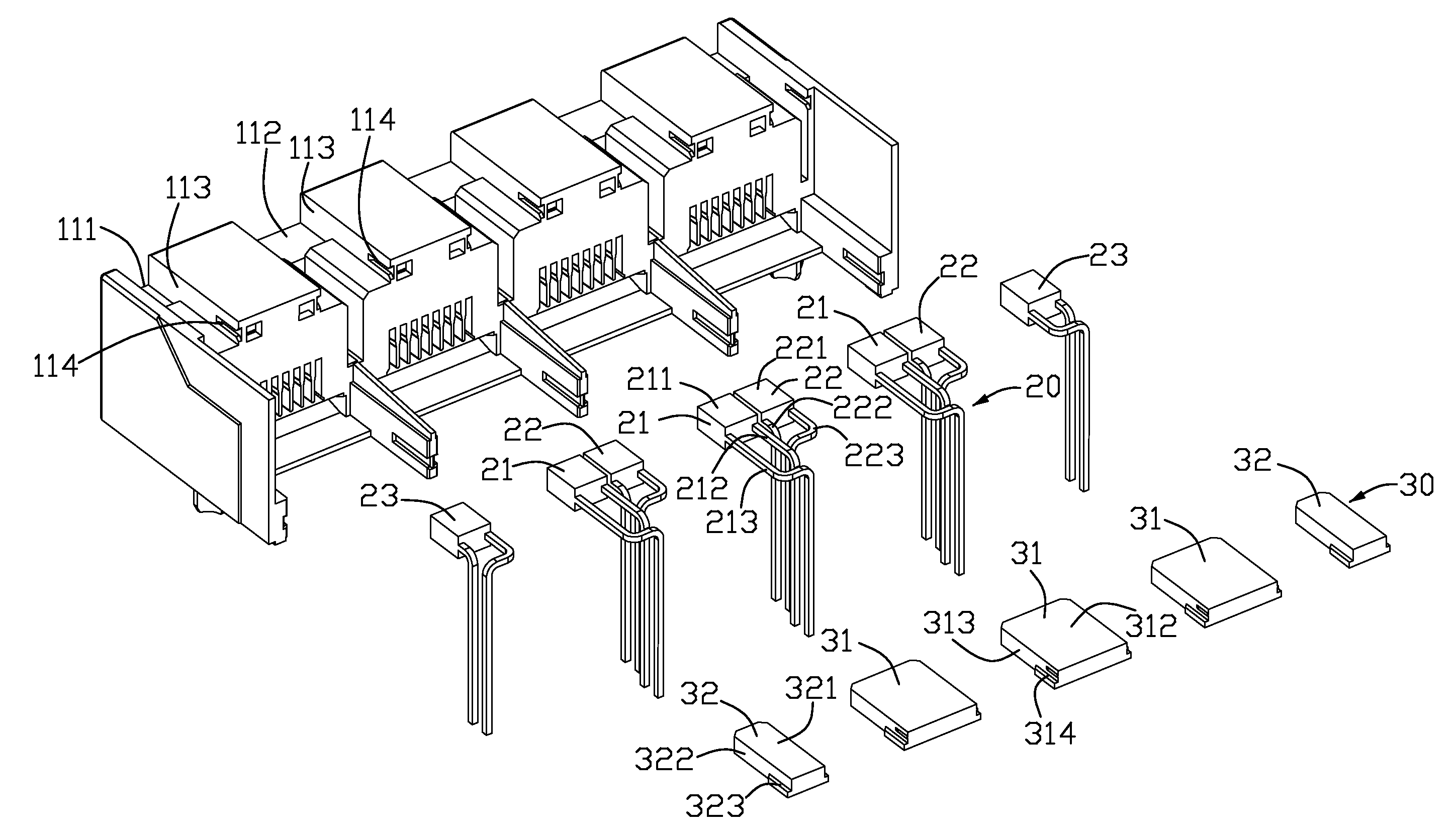 Electrical connector having improved LEDs