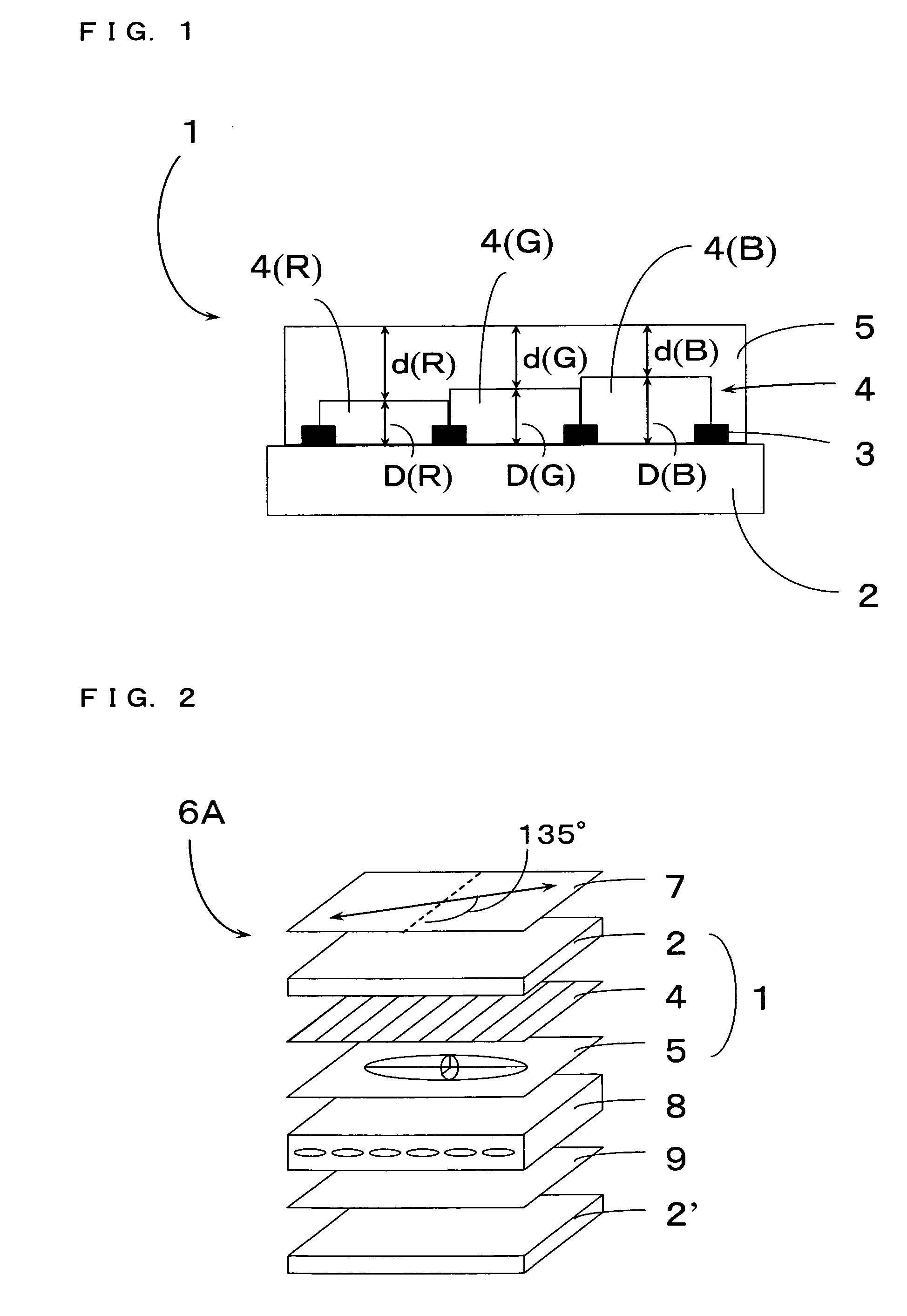 Color filter comprising retardation control layer, method for manufacturing the same, and display