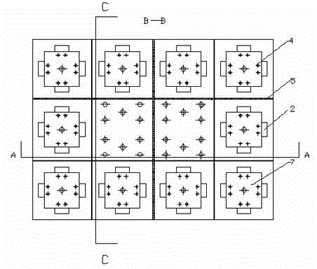 Periodic curved beam structure floating raft based on wave mode conversion