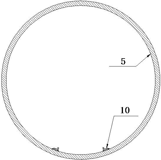 A method for precise positioning of the track of the trolley with the shaft entering the stern of the ship