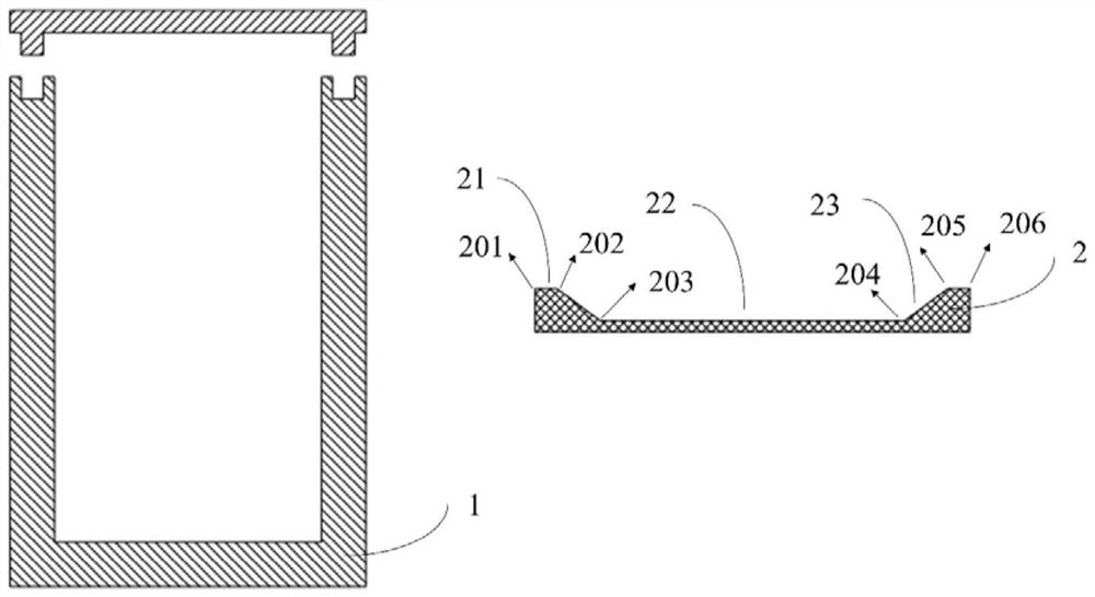 Crucible device for preparing aluminum nitride prefabricated material