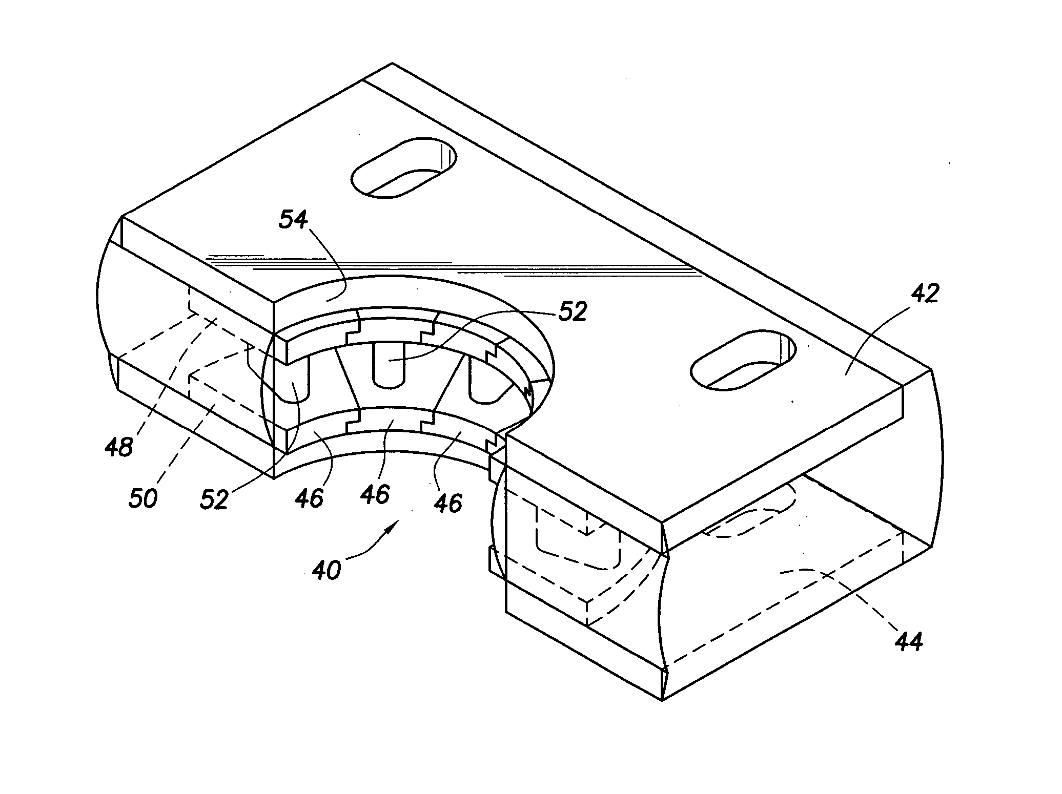 Variable bore ram