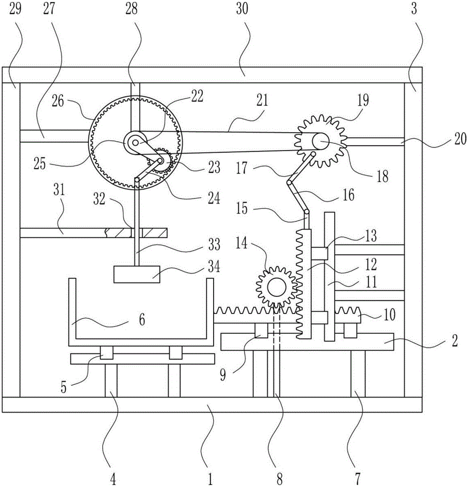 Medical planetary gear type waste blood collection pipe crushing device