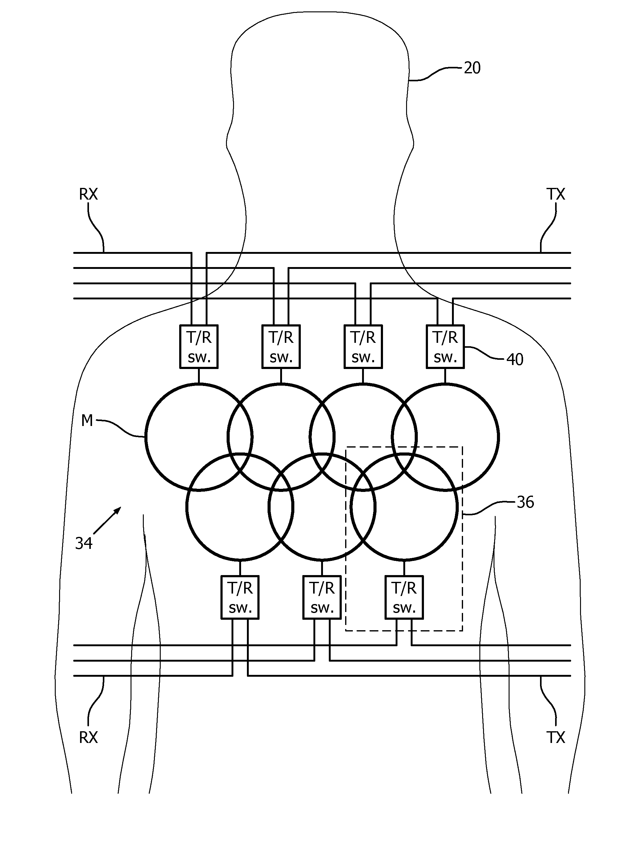 Transmit/receive switching circuitry with improved radio frequency isolation