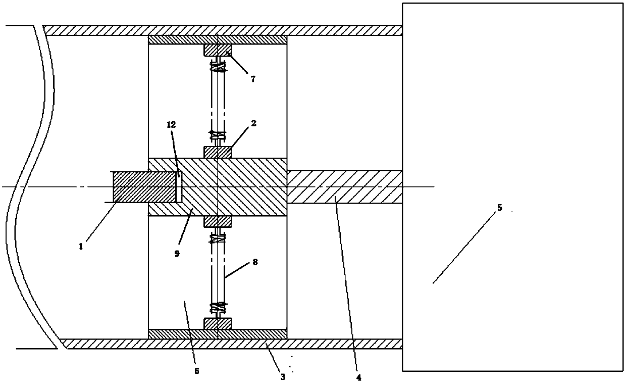 Axial flexible low-temperature heat conduction radial heat insulation device