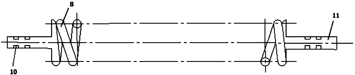 Axial flexible low-temperature heat conduction radial heat insulation device