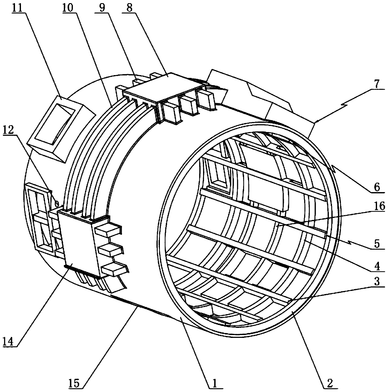 Chassis dynamometer motor base with torque detection and radial cooling functions