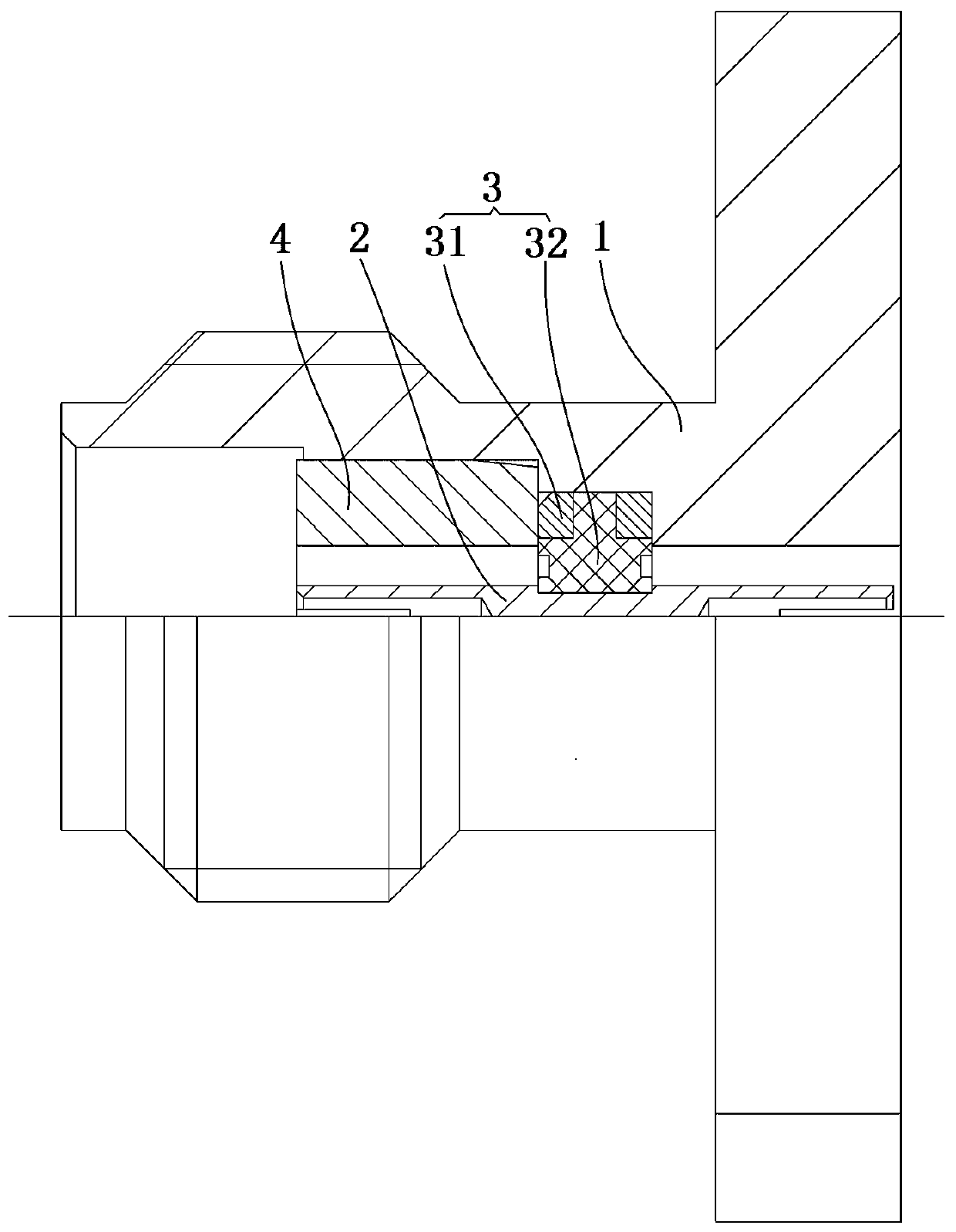 RF connector and its insulating support