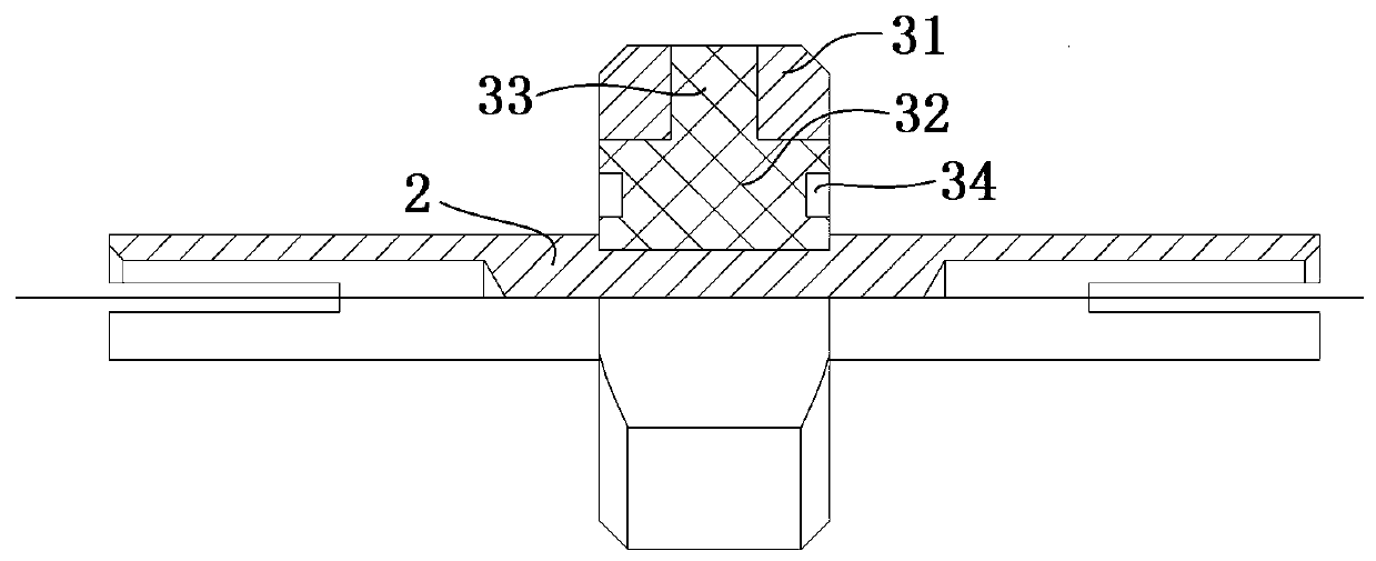 RF connector and its insulating support