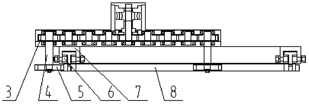 Tree excavating machine outer meshing rotating driving device