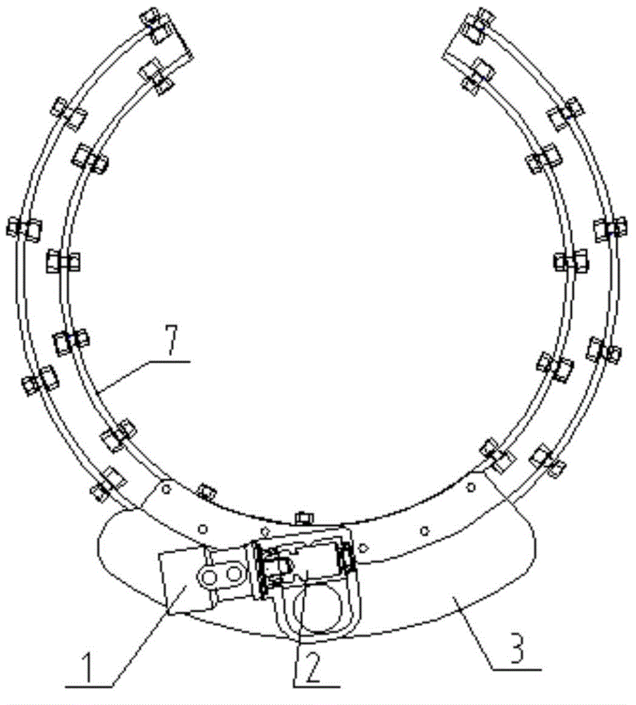 Tree excavating machine outer meshing rotating driving device