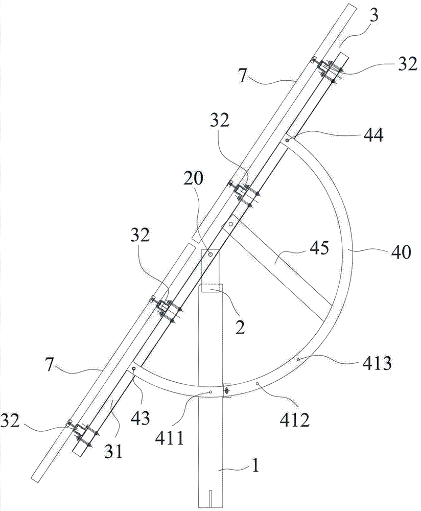 Solar generating unit and circular-arc support elevation adjusting bracket