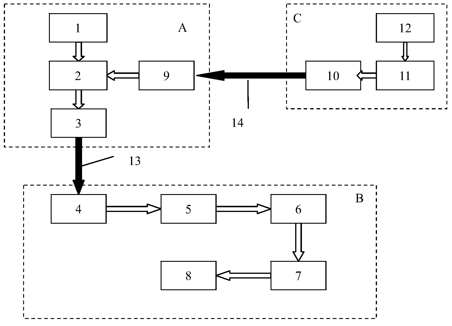 Contact type high-voltage electrical equipment temperature detection system