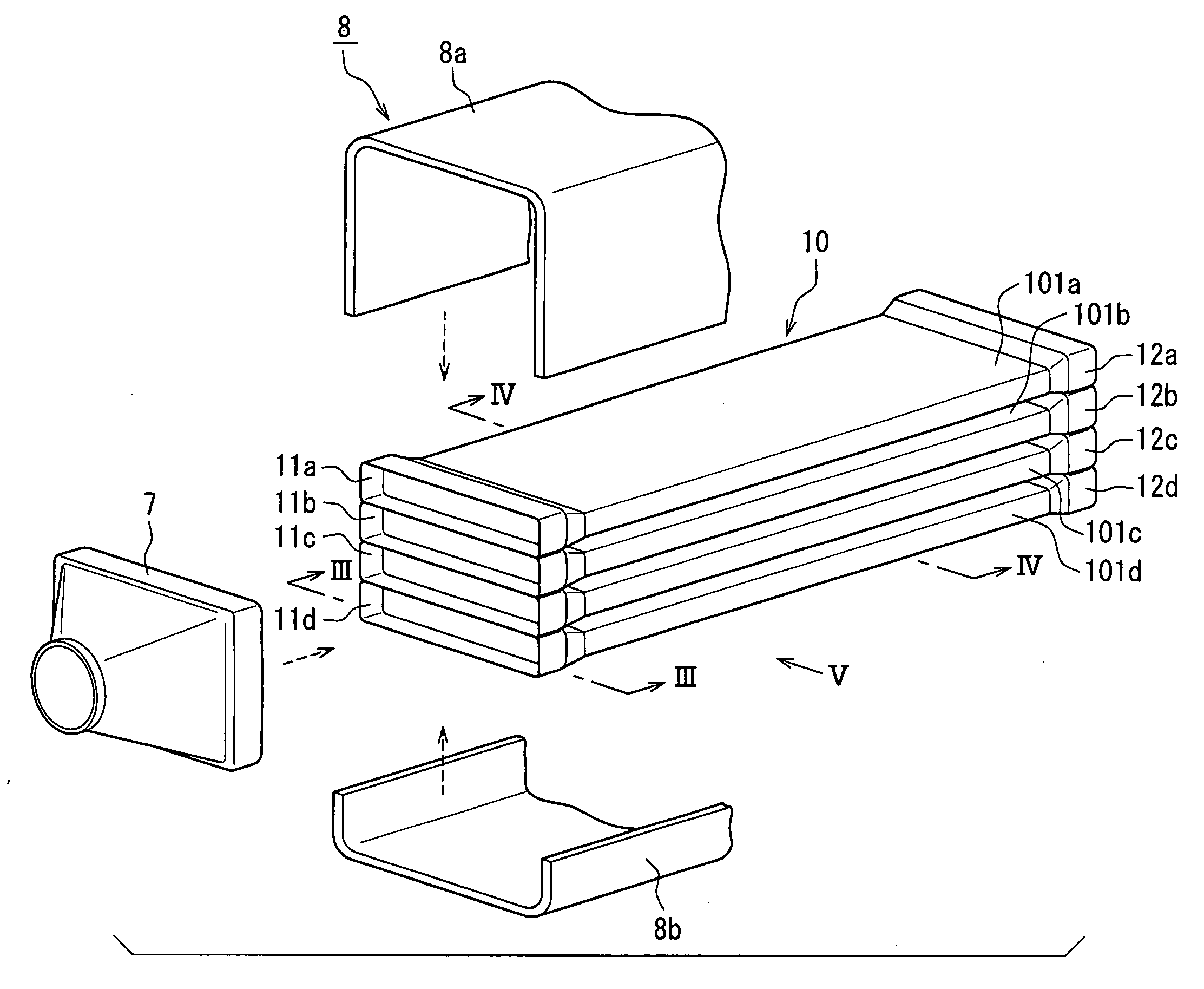 Heat exchanger for cooling high-temperature gas