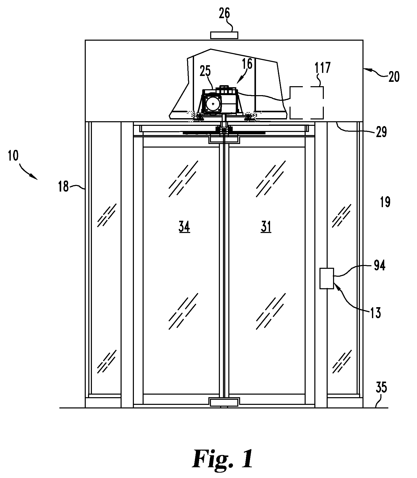 Motorized security revolving door