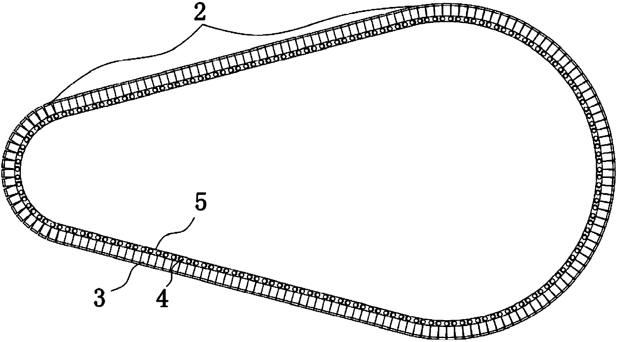 Continuously variable transmission driving chain composited with push blocks