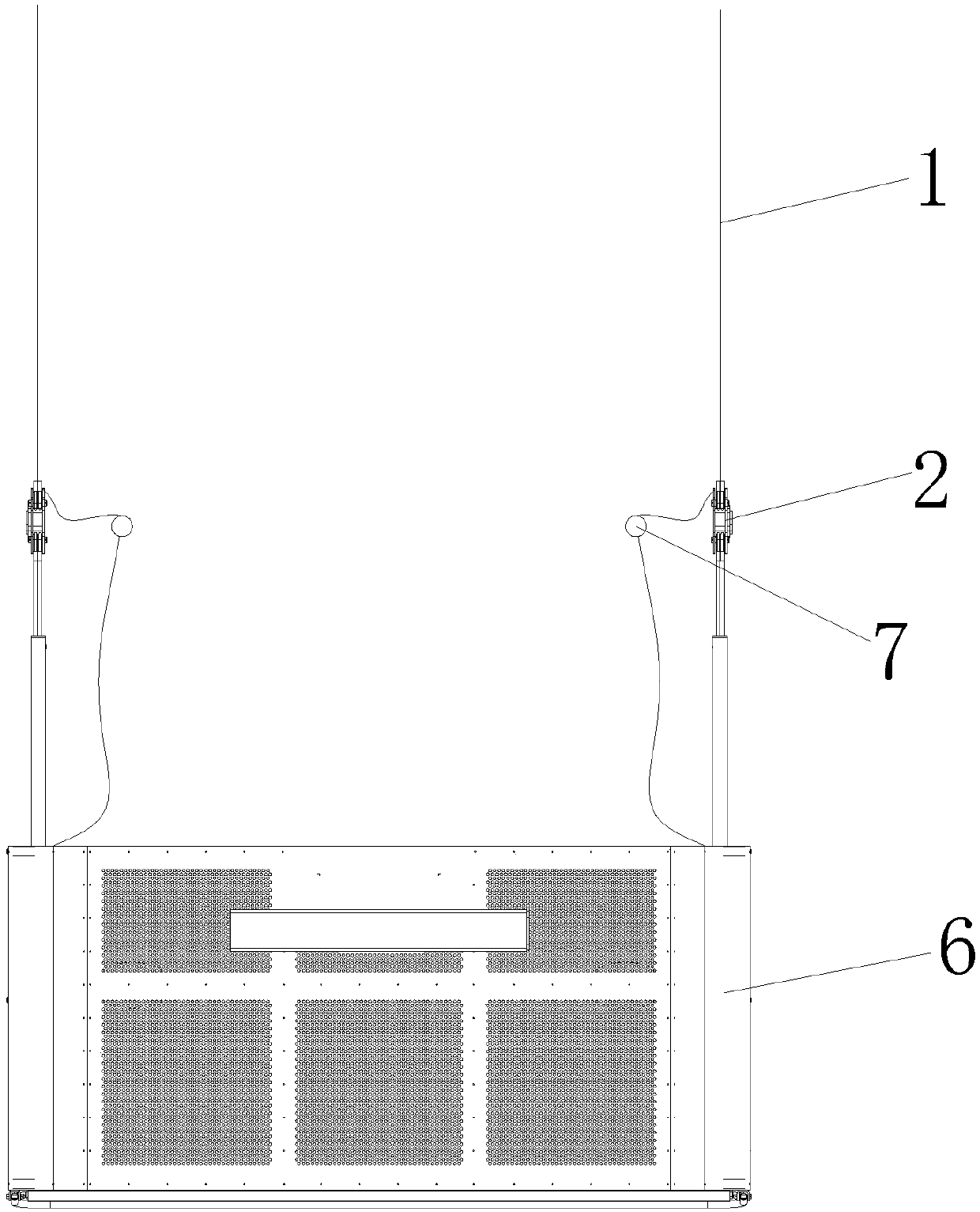 Platform and glass auxiliary hoist conversion device