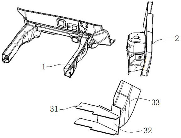 A structure of the side member wheel house area to improve the front impact performance