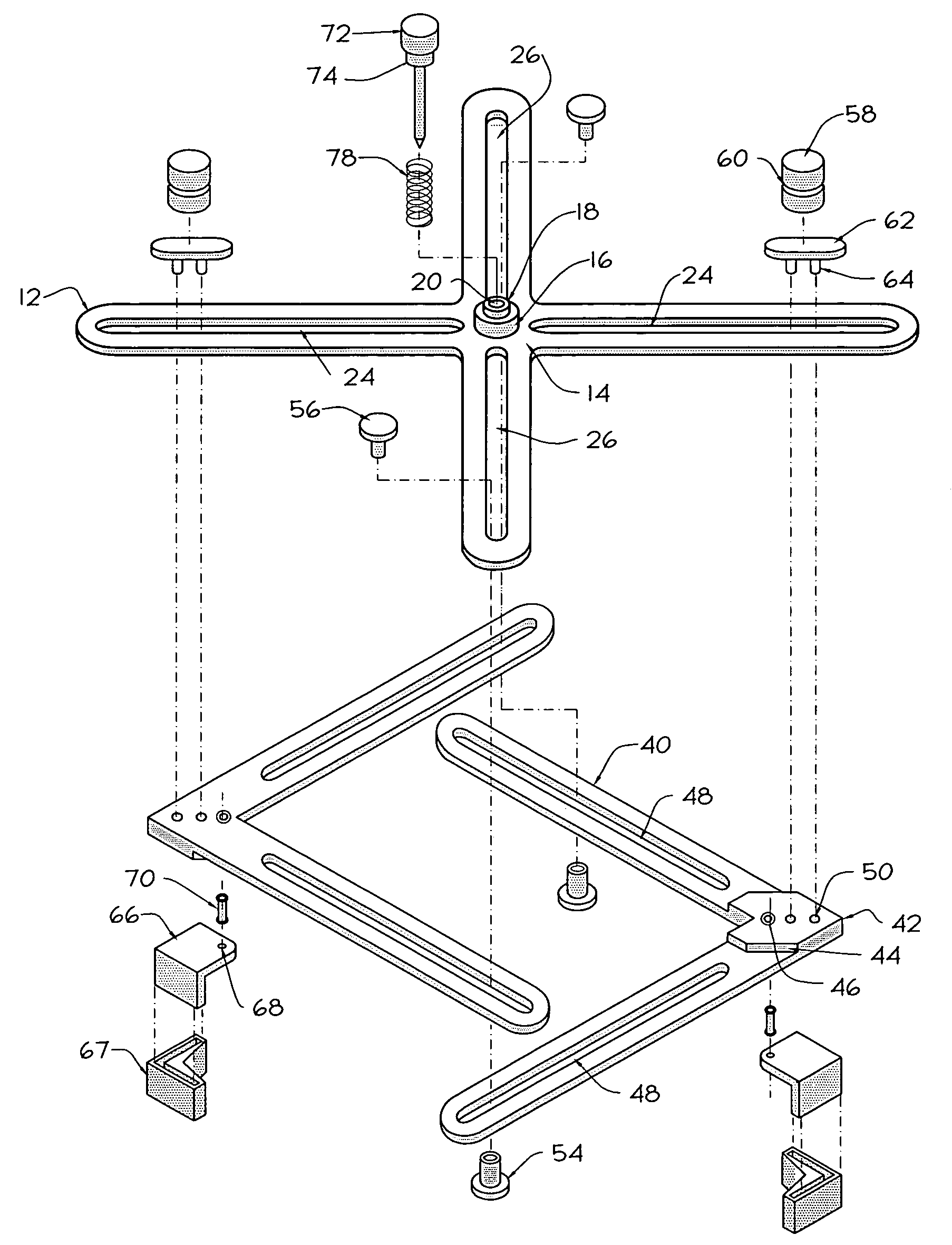 Center point locator device