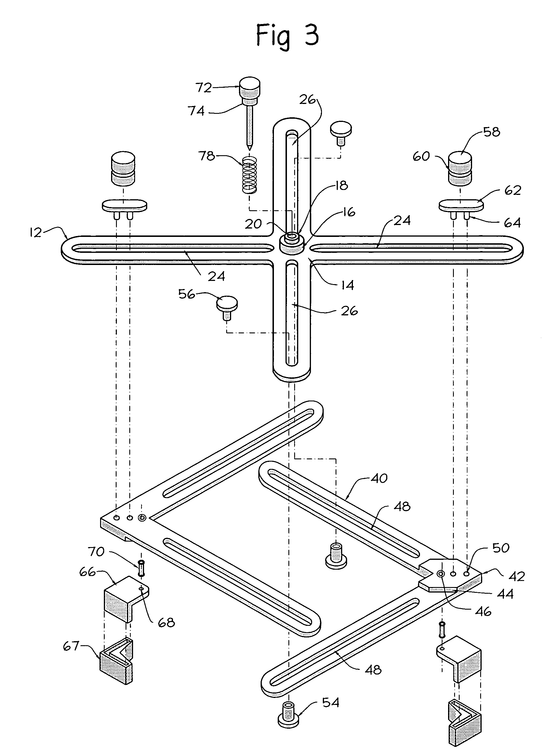 Center point locator device