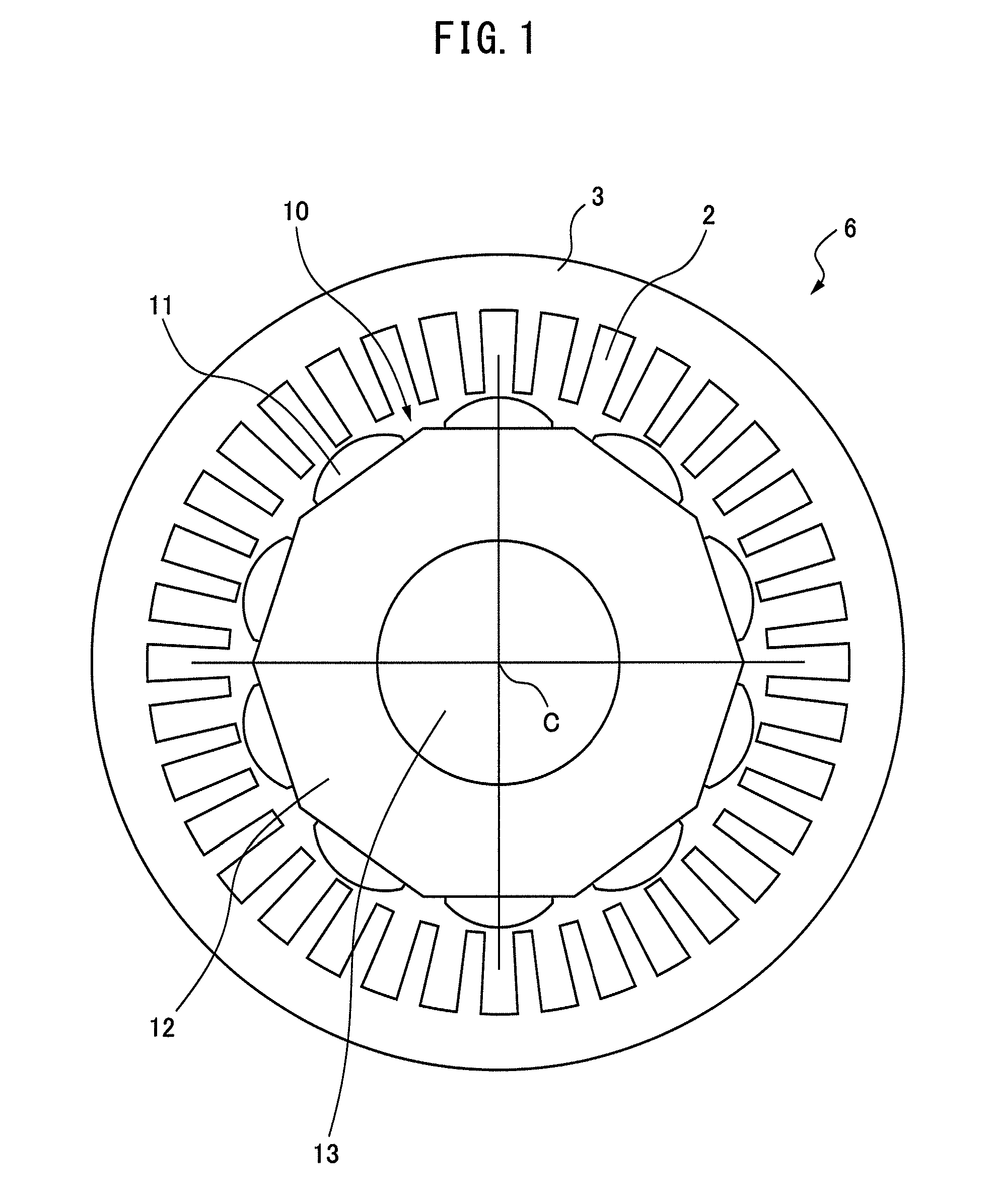 Electric motor having three-layer winding structure