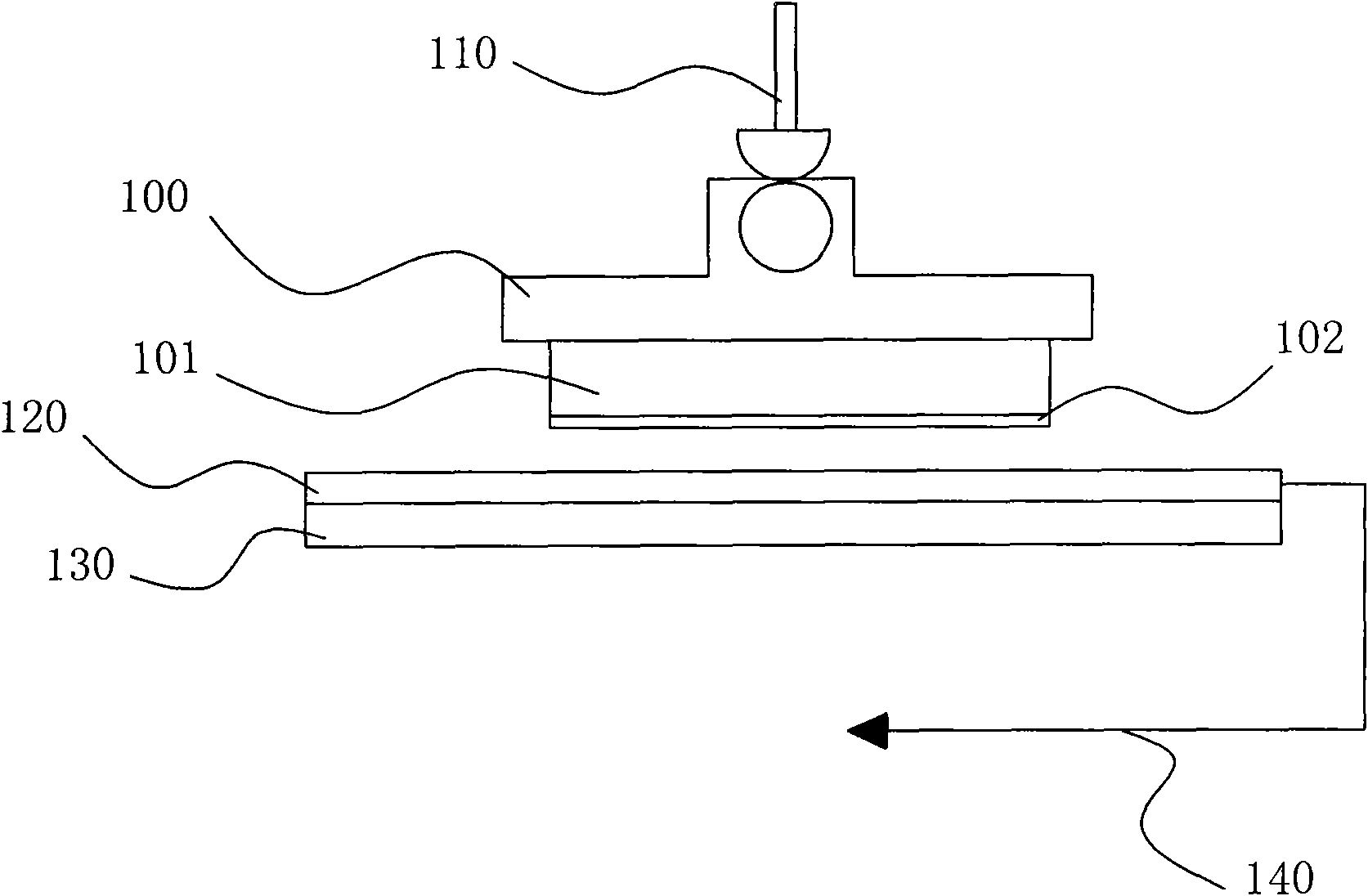 Testing device of touch control liquid crystal panel