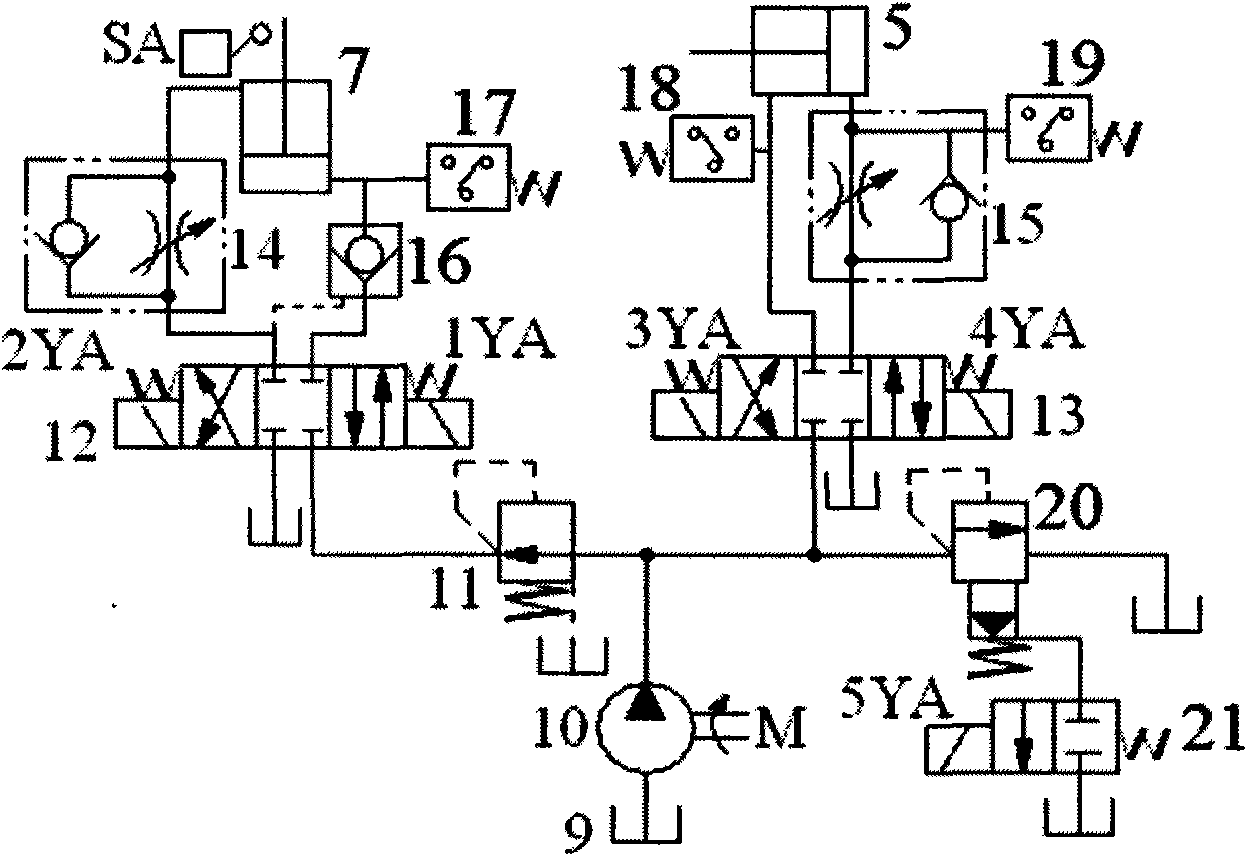 Hydraulic intermittent motion mechanism