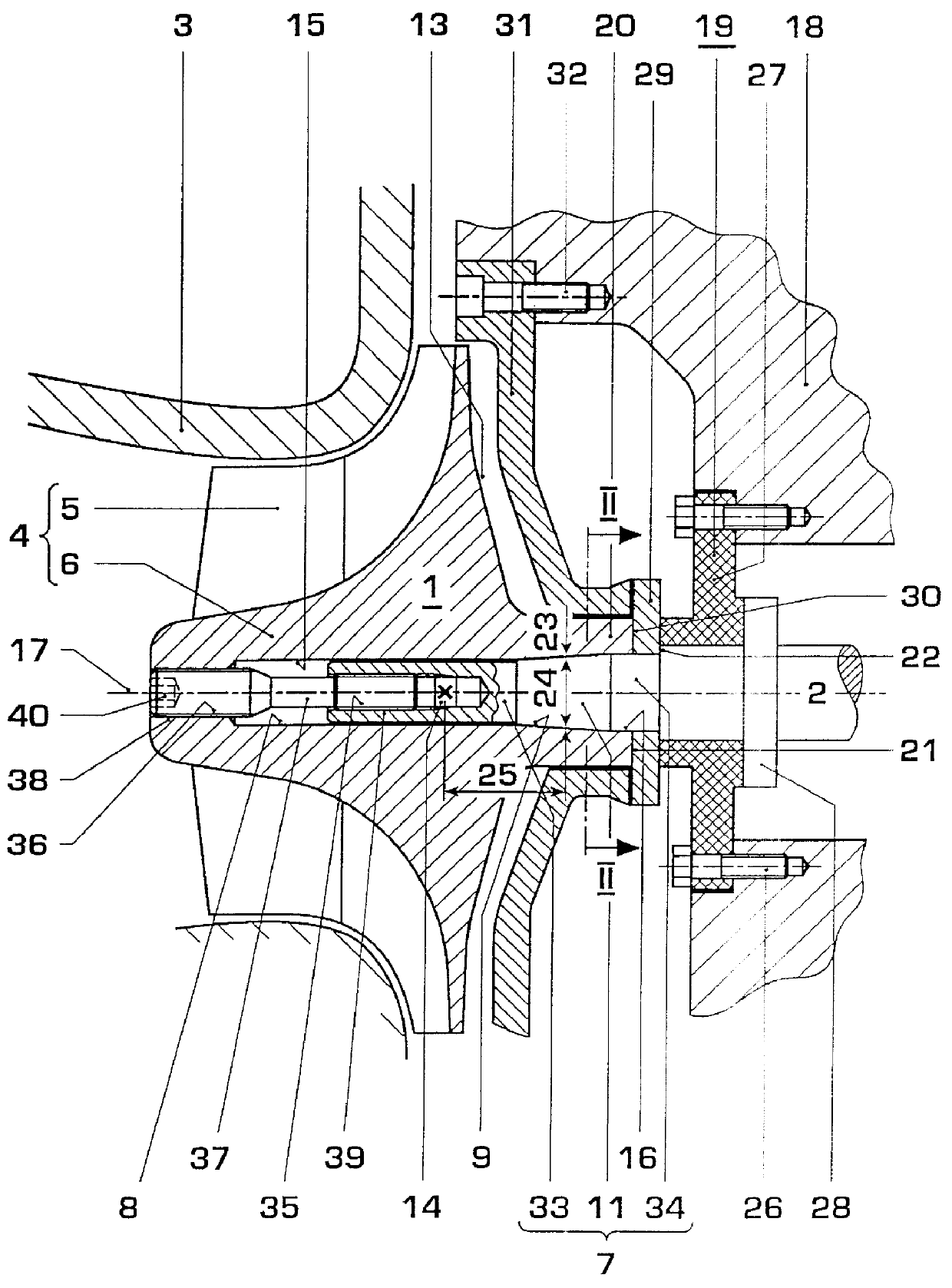 Compressor impeller fastening for high speed turboengines