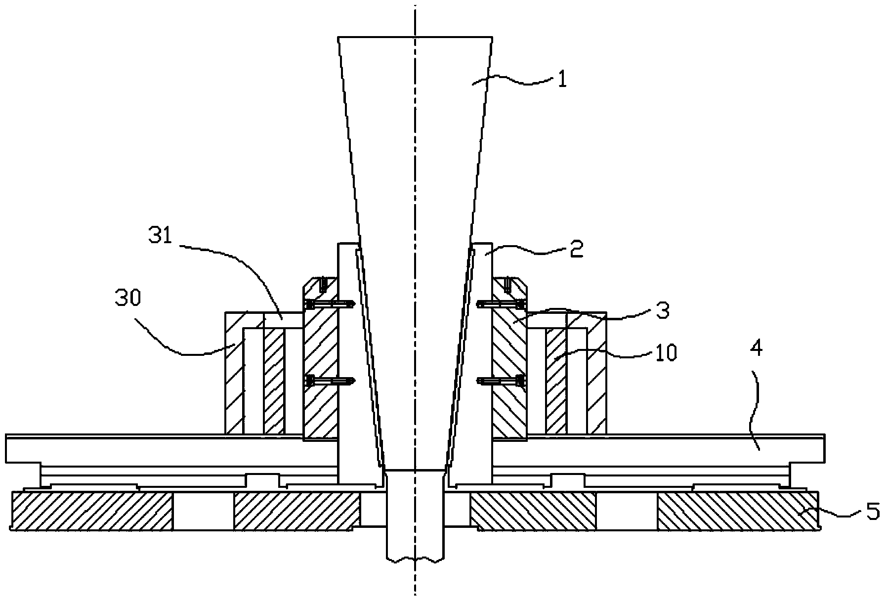 Heat bulging forming method for stainless steel rectangular cross section annular elements