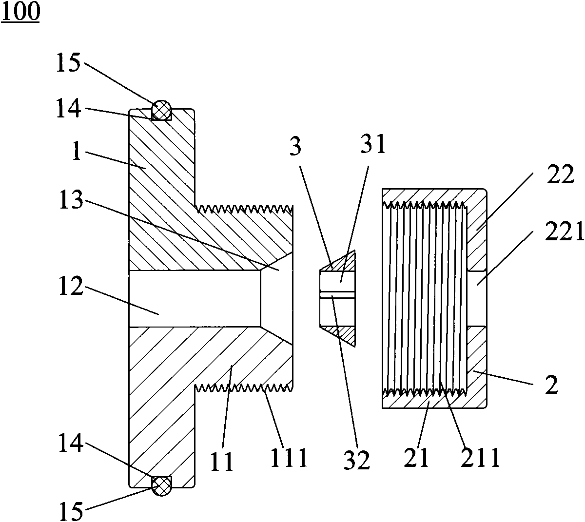 Tightness-adjustable substrate transmission device