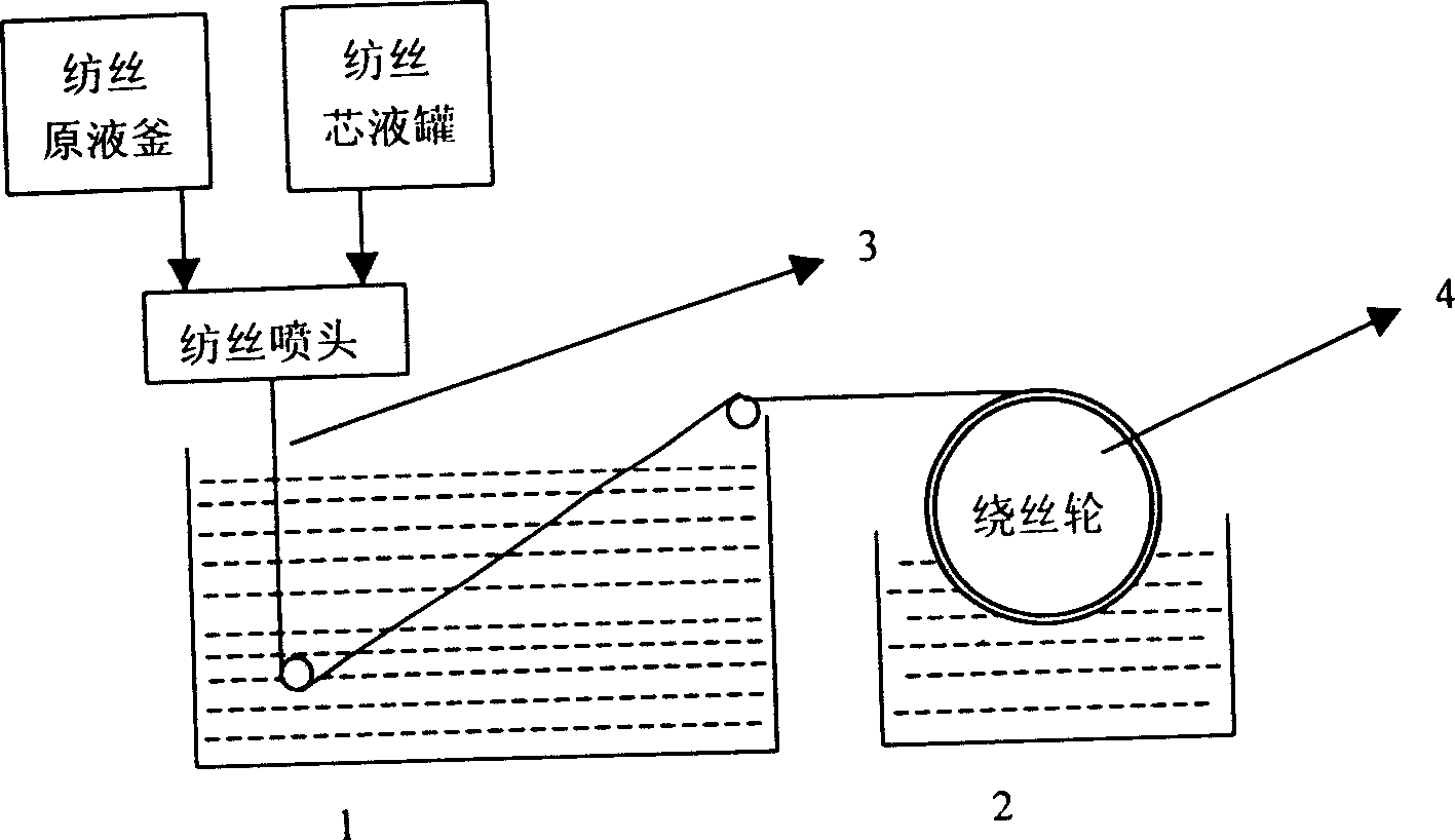 Method and apparatus for primary shaping composite or modified hollow fibre membrane