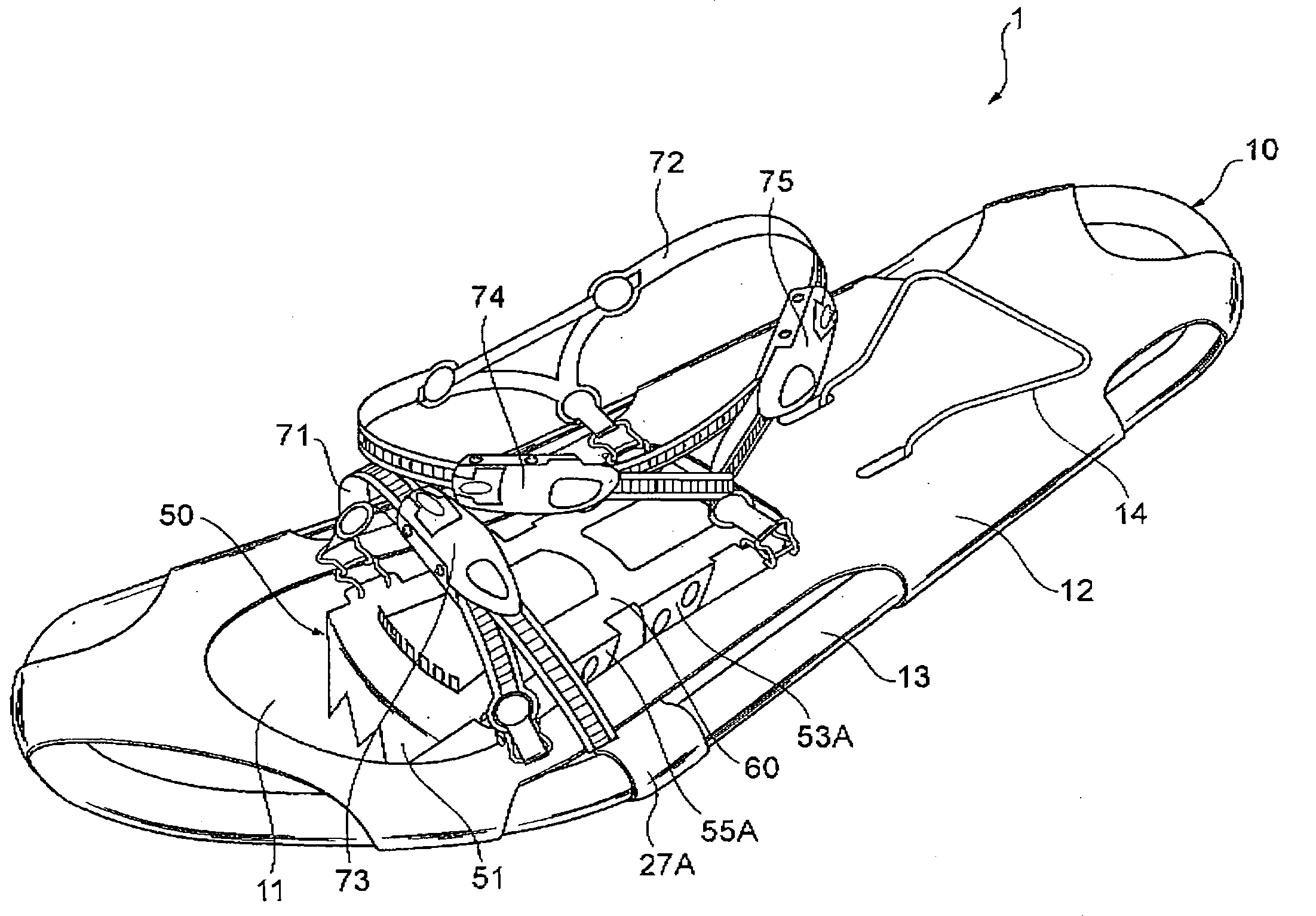 Snowshoes with crampons